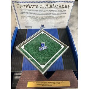 Kansas City KC Royals Stadium Piece Of History Limited Edition Turf Field MLB